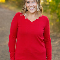 IN STOCK Leah Long Sleeve Top - Red