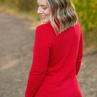 IN STOCK Leah Long Sleeve Top - Red