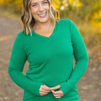 IN STOCK Leah Long Sleeve Top - Green