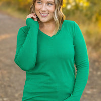 IN STOCK Leah Long Sleeve Top - Green