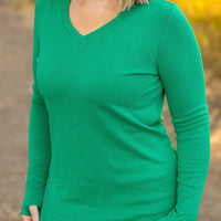 IN STOCK Leah Long Sleeve Top - Green