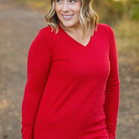 IN STOCK Leah Long Sleeve Top - Red