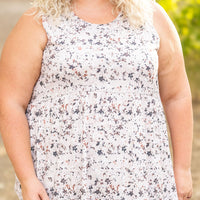 IN STOCK Renee Ruffle Tank - Tan Micro Floral FINAL SALE