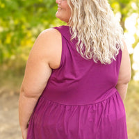 IN STOCK Renee Ruffle Tank - Dark Purple FINAL SALE