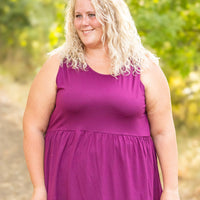 IN STOCK Renee Ruffle Tank - Dark Purple FINAL SALE