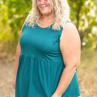 IN STOCK Renee Ruffle Tank - Teal FINAL SALE