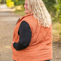 IN STOCK Corduroy Vest - Pumpkin FINAL SALE