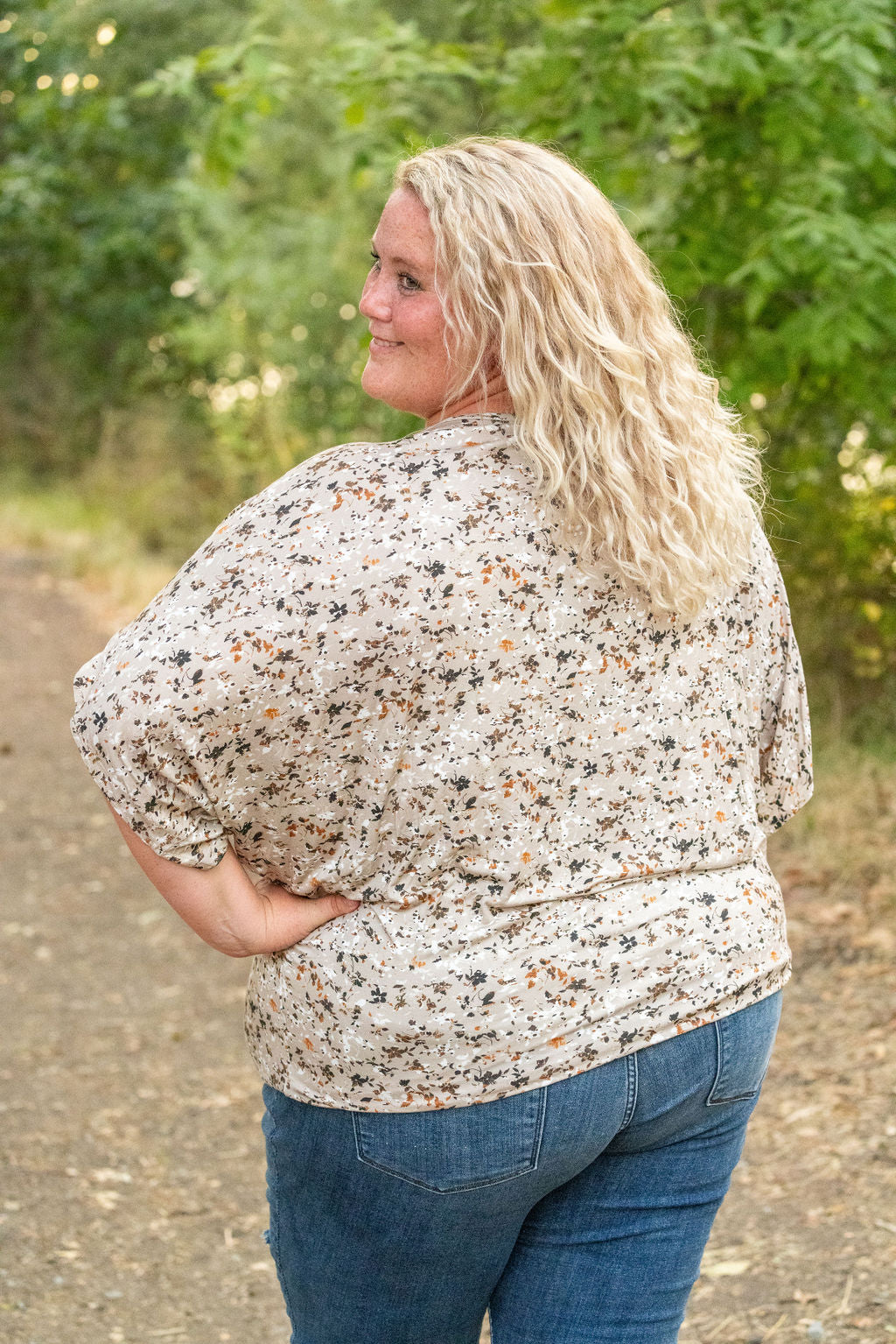 IN STOCK Darcy Dolman - Tan Micro Floral