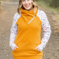 IN STOCK Zoey ZipCowl - Mustard and Harvest Floral FINAL SALE