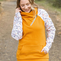 IN STOCK Zoey ZipCowl - Mustard and Harvest Floral FINAL SALE