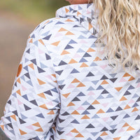 IN STOCK Hailey Pullover Hoodie - Geometric and Charcoal