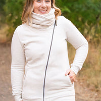 IN STOCK Quinn ZipUp Cowl - Oatmeal