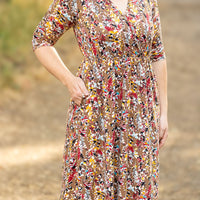 IN STOCK Taylor Dress - Mocha Floral | Women's Dress