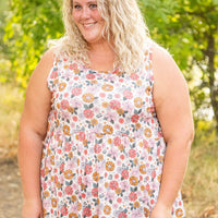 IN STOCK Renee Ruffle Tank - Fall Boho Floral FINAL SALE