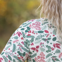 IN STOCK 3/4 Sleeve Sarah Ruffle - Holiday Berry