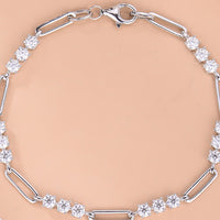 1.8 Carat Moissanite 925 Sterling Silver Bracelet