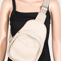 Fame Textured PU Leather Sling Bag