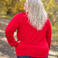 IN STOCK Leah Long Sleeve Top - Red