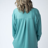 IN STOCK Brenna Button Down Top - Teal