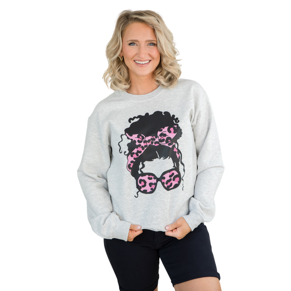 Pink Leopard Lady Crewneck