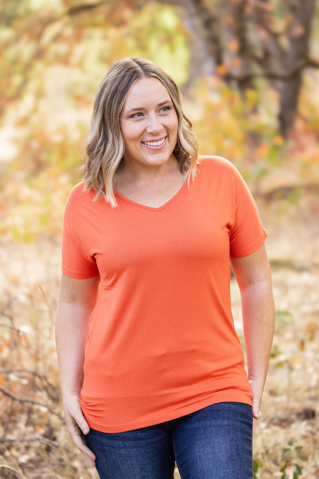 IN STOCK Chloe Cozy Tee - Pumpkin | Women&