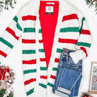 IN STOCK Christmas Stripe Cardigan