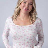 IN STOCK Alyssa Long Sleeve Top - Pretty in Pink Floral