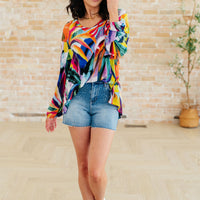 All Over The World Scoop Neck Blouse