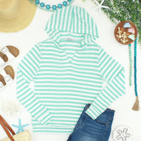 IN STOCK Amelia Striped Hoodie - Green