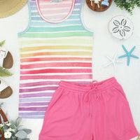 IN STOCK Ava Tank - Rainbow Stripes
