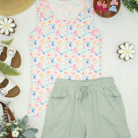 IN STOCK Ava Tank - Petal Gardens