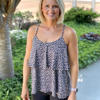 Dance With Wildflowers Tank in Black