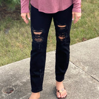 The Standout Judy Blue Black Boyfriend Jeans