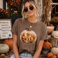 Cozy Pumpkin Golden Retriever Tshirt