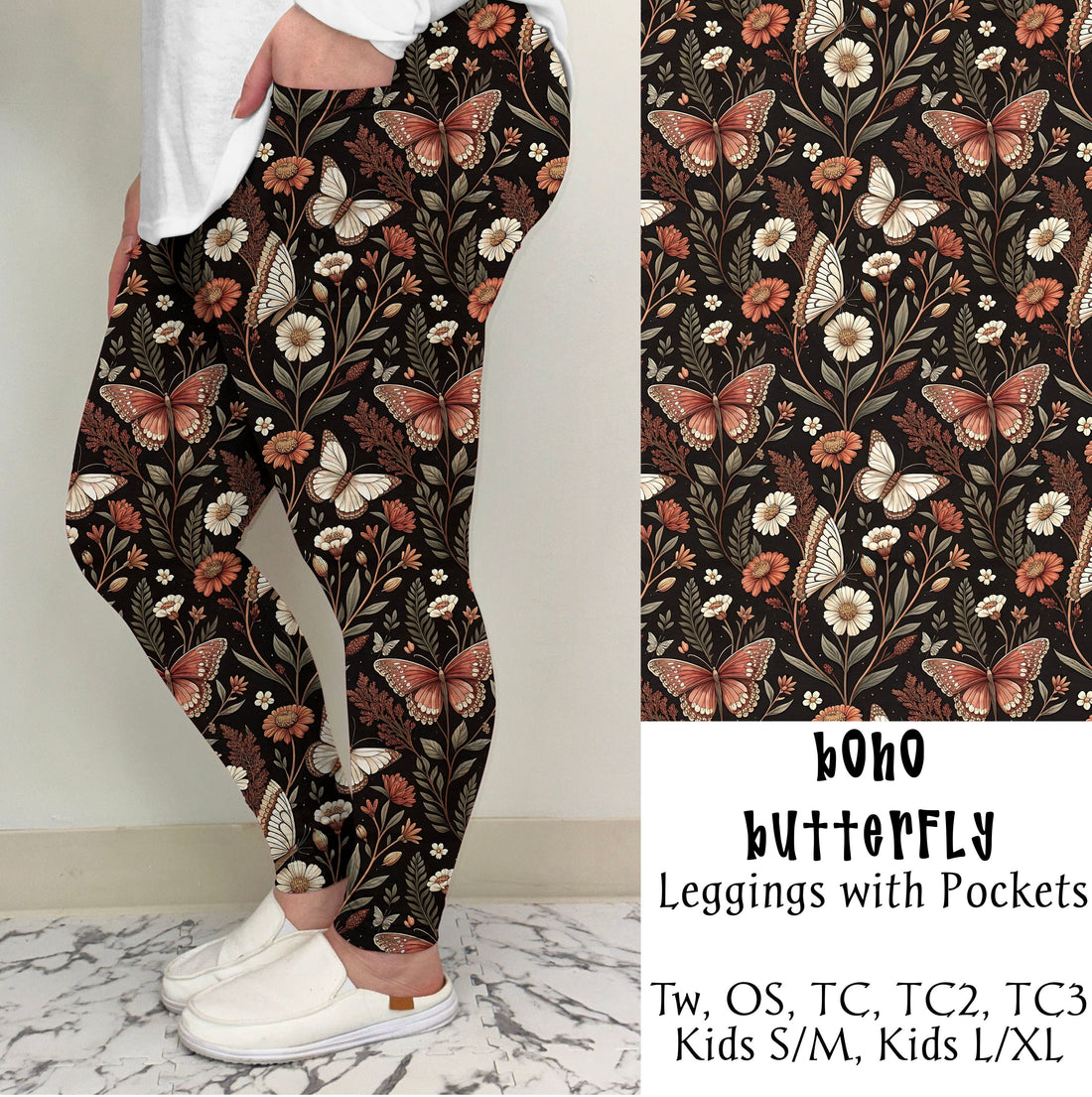 Boho Butterfly Leggings | Run Ends 2/24 | ETA 42 Days