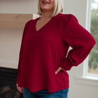 Back in Business V-Neck Blouse