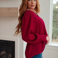 Back in Business V-Neck Blouse