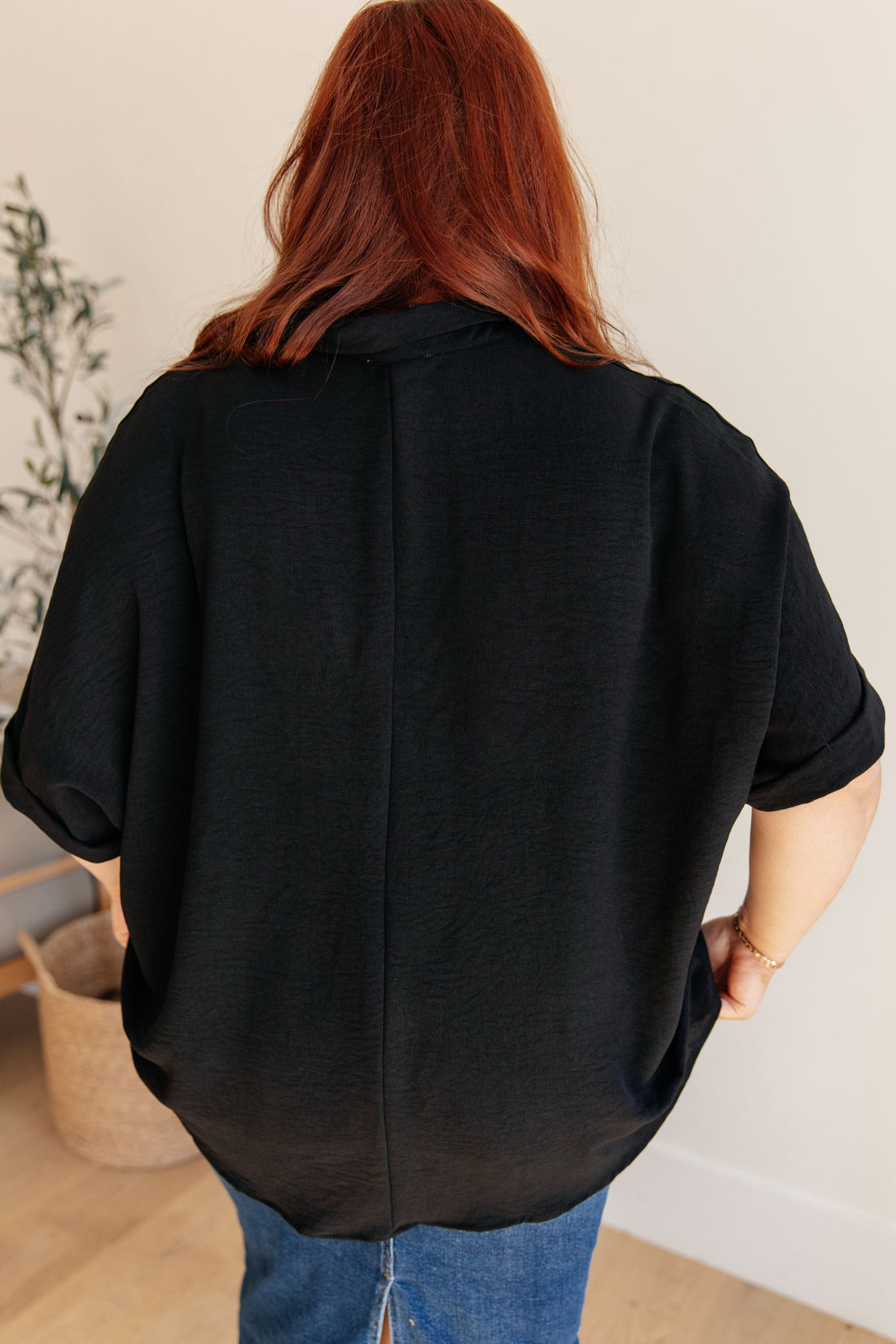 Because I Said So Dolman Sleeve Top in Black