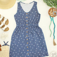 IN STOCK Beverly Button Dress - Nautical Navy