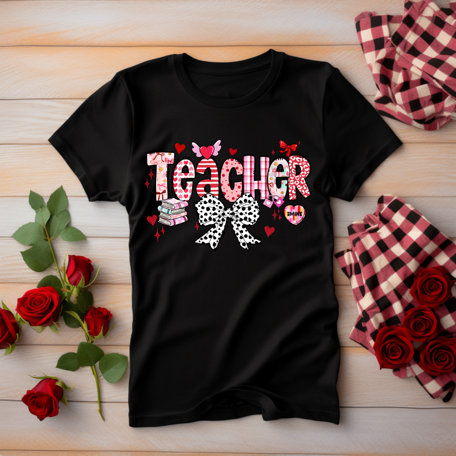 Teacher Valentines Be Mine Tee