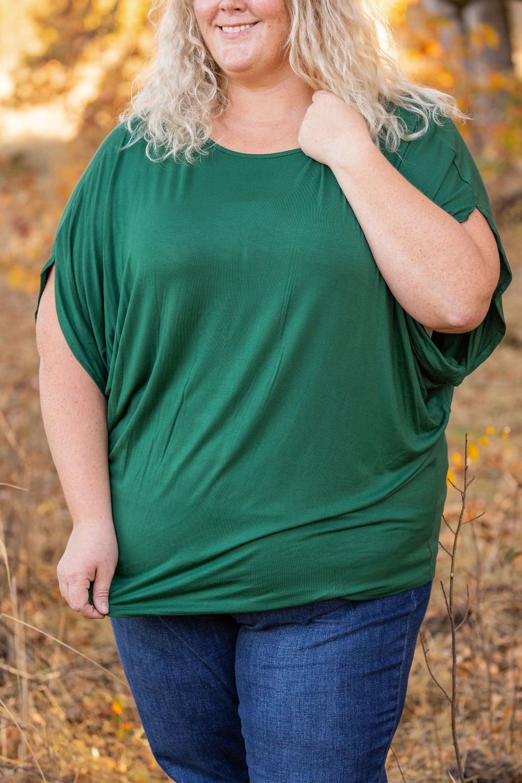 IN STOCK Darcy Dolman Top - Forest Green | Women&