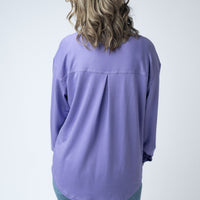 IN STOCK Brenna Button Down Top - Purple