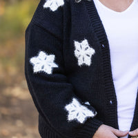 IN STOCK Snowflake Cardigan - Black