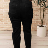 Carmen Double Cuff Joggers in Black