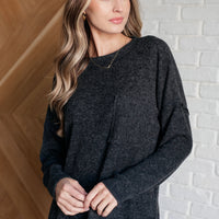 Casual Tuesday Ribbed Knit Sweater in Black