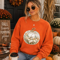 Cozy Pumpkin White Dove Sweatshirt