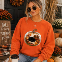 Cozy Pumpkin Black Cat Sweatshirt