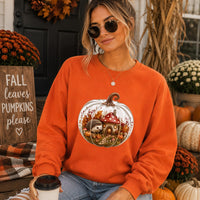 Cozy Pumpkin White Hedgehog Sweatshirt