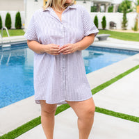 Cornelia Striped Shirt Dress