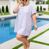 Cornelia Striped Shirt Dress